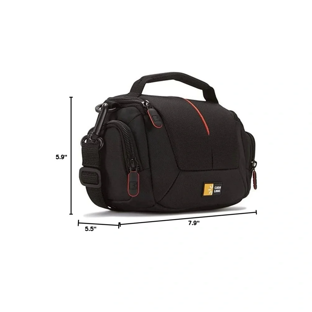 Case Logic Compact Black Camera Case with Red Accents